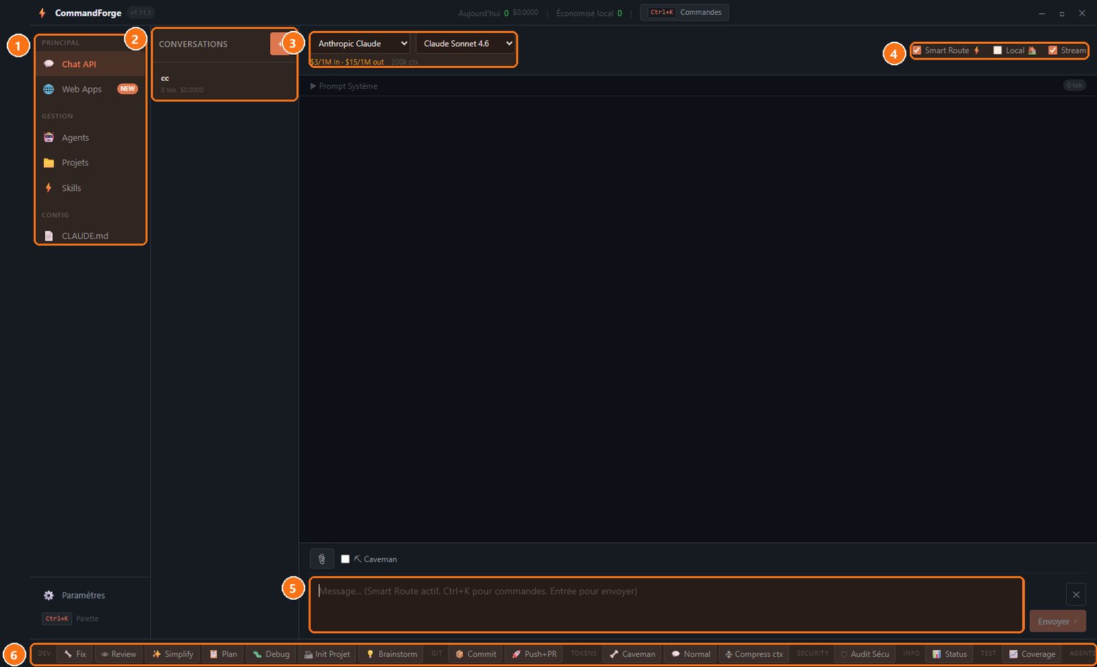 CommandForge : Discuter avec les IA