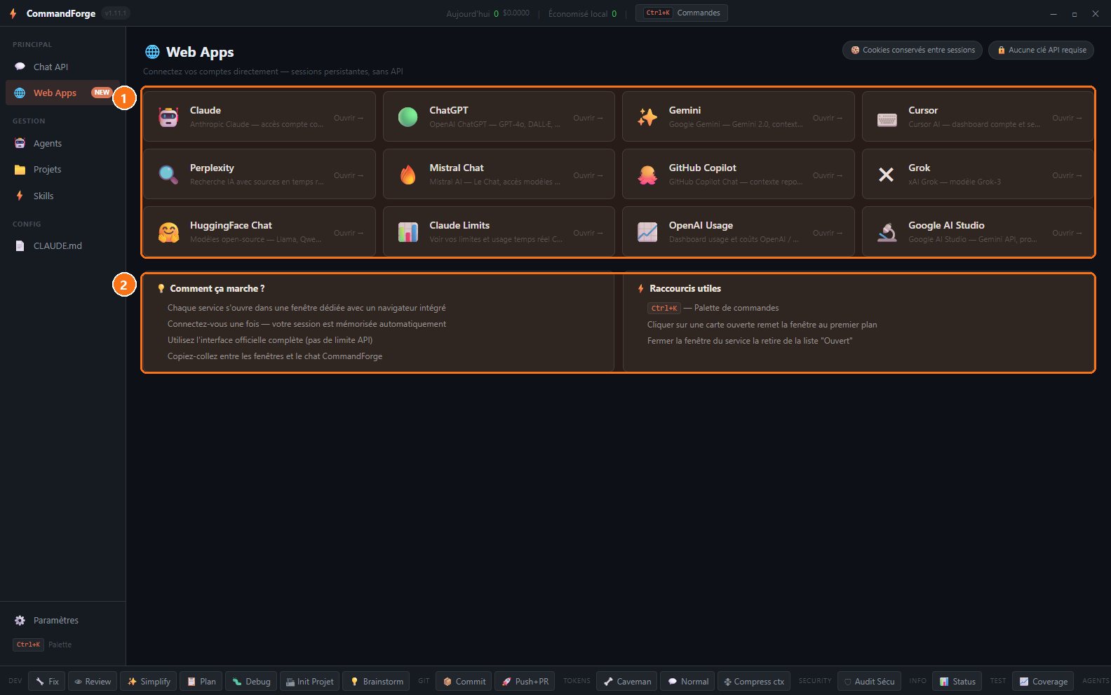CommandForge : Web Apps