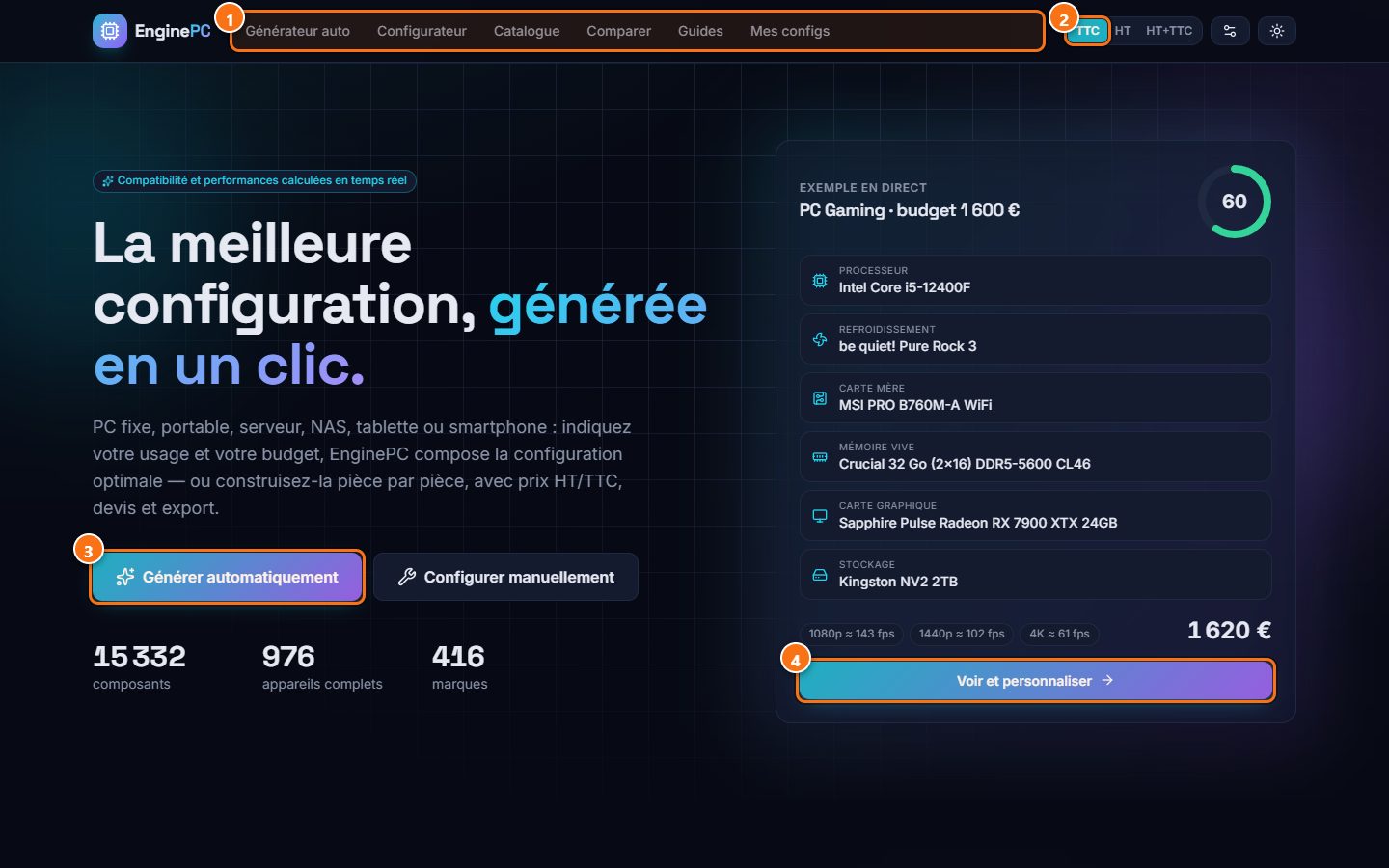 EnginePC : L'accueil