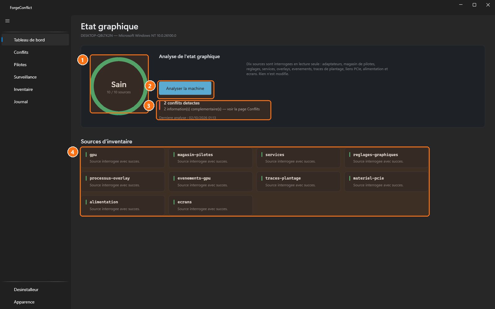 ForgeConflict : Analyser l'état graphique