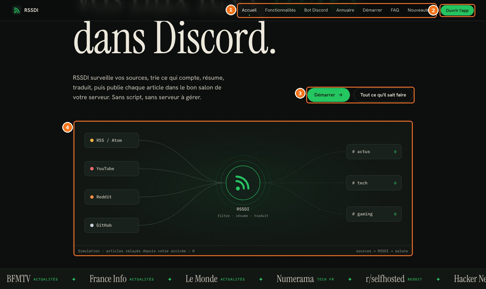 RSSDI-Web : L'accueil