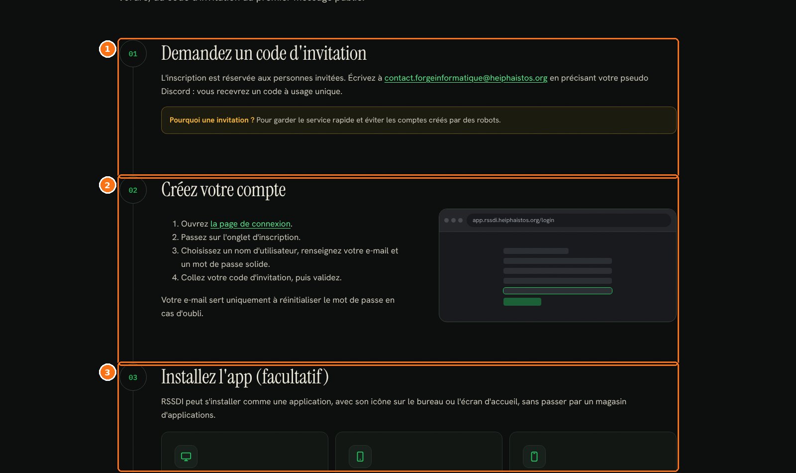 RSSDI-Web : Premiers pas